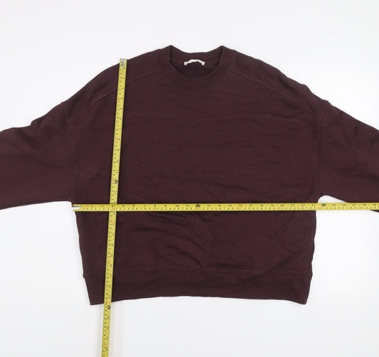 Zara Men Brown Cotton Crew Neck Pullover Sweatshirt Size S