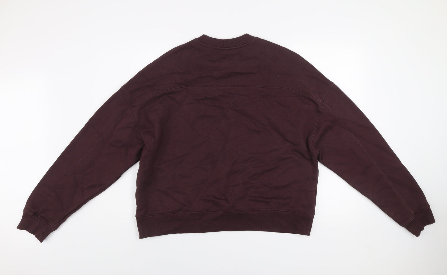 Zara Men Brown Cotton Crew Neck Pullover Sweatshirt Size S