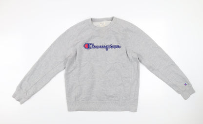 Mens UK Size L Champion Grey Pullover Sweatshirt