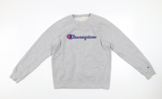 Mens UK Size L Champion Grey Pullover Sweatshirt
