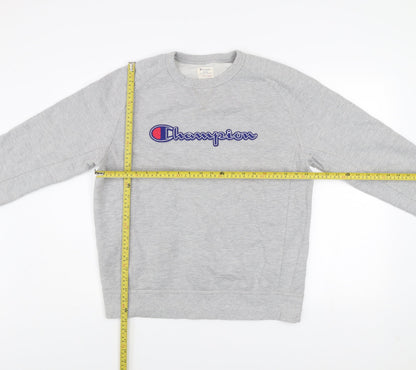 Mens UK Size L Champion Grey Pullover Sweatshirt