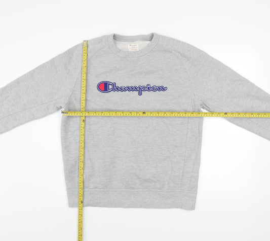 Mens UK Size L Champion Grey Pullover Sweatshirt