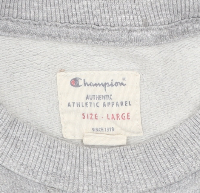 Mens UK Size L Champion Grey Pullover Sweatshirt