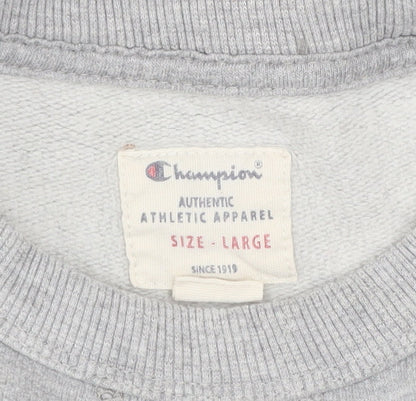 Mens UK Size L Champion Grey Pullover Sweatshirt