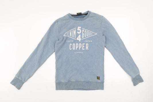 Mens UK Size XS Superdry Blue Pullover Sweatshirt