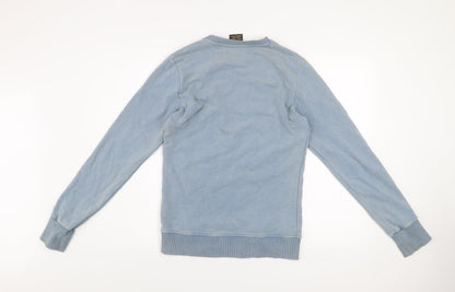 Mens UK Size XS Superdry Blue Pullover Sweatshirt
