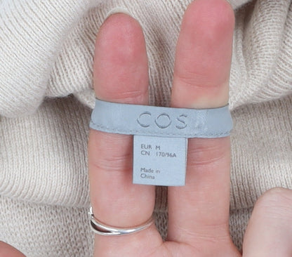 COS Men Beige Roll Neck Wool Cotton Jumper M