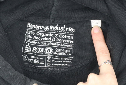 Mens UK Size S Banana Industries Black Pullover Hoodie