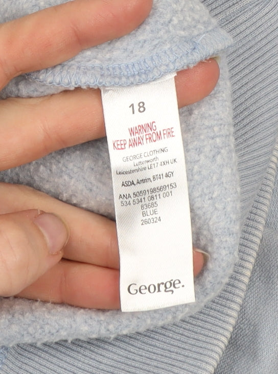 Womens UK Size 18 George Blue Pullover Sweatshirt