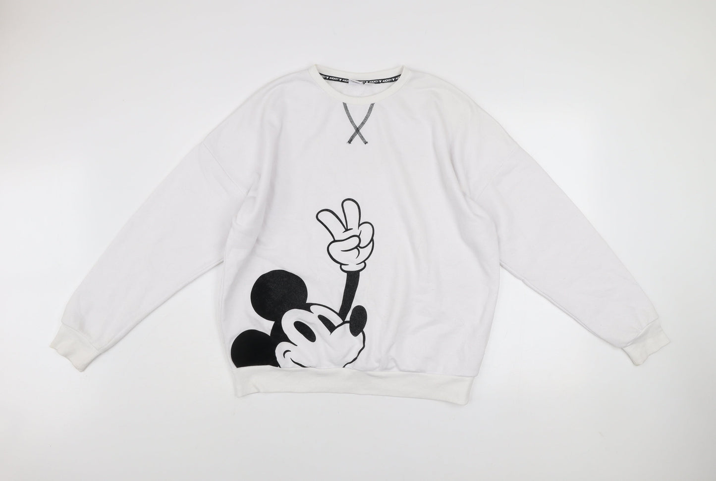 Womens UK Size S Disney White Pullover Sweatshirt