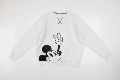 Womens UK Size S Disney White Pullover Sweatshirt