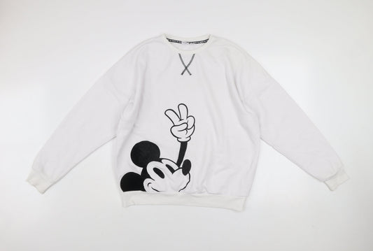 Womens UK Size S Disney White Pullover Sweatshirt