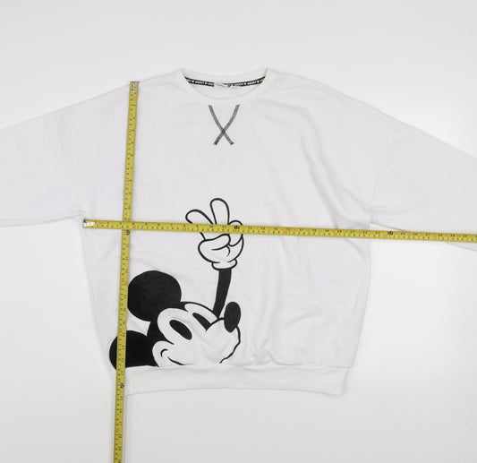 Womens UK Size S Disney White Pullover Sweatshirt