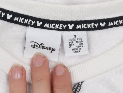 Womens UK Size S Disney White Pullover Sweatshirt