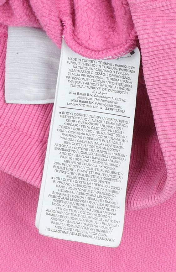 Nike Women's Pink XS Jogger Sweatpants Cotton Blend