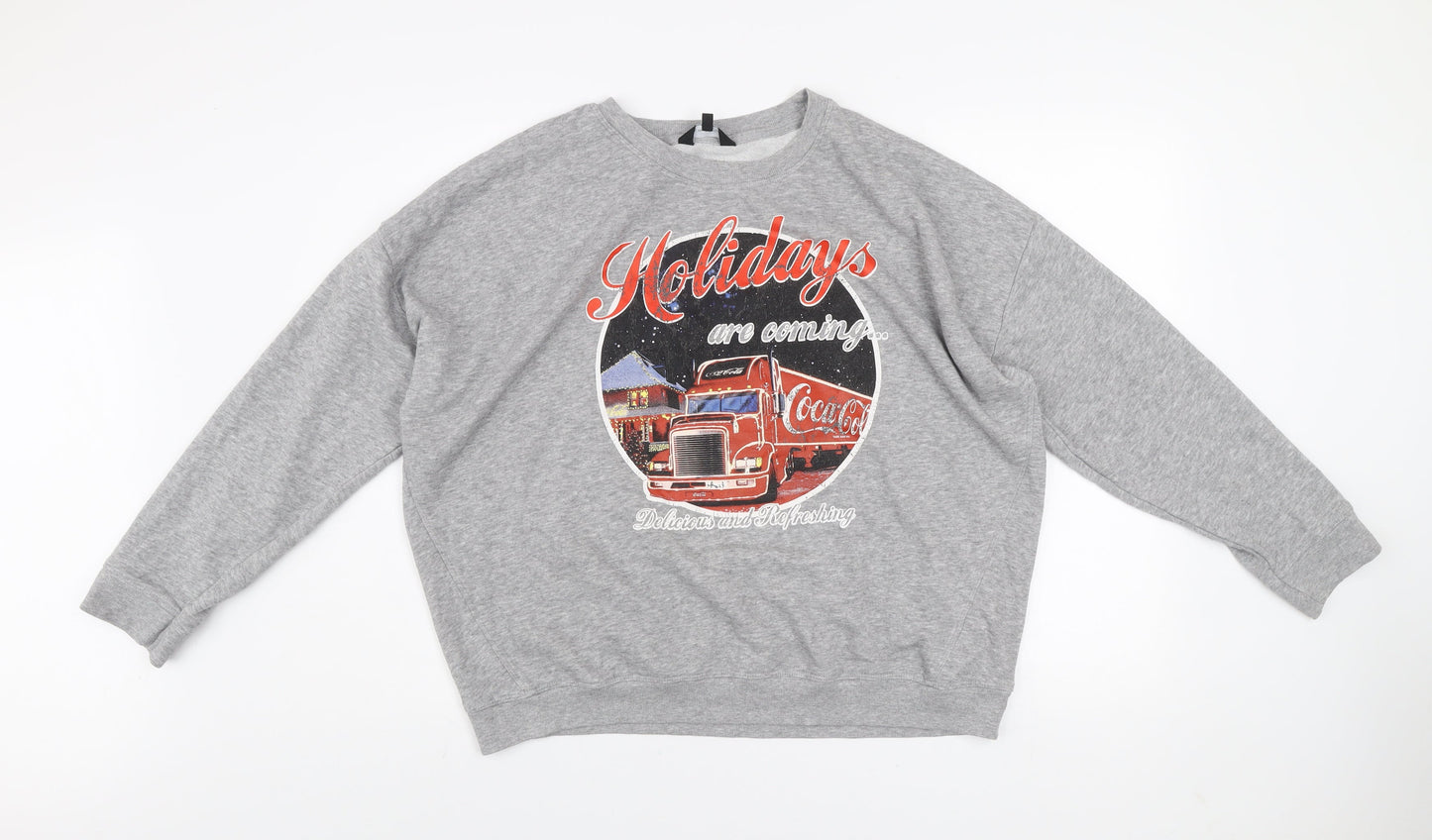 Womens UK Size 16 New Look Grey Pullover Sweatshirt