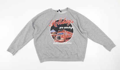 Womens UK Size 16 New Look Grey Pullover Sweatshirt