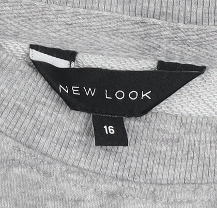 Womens UK Size 16 New Look Grey Pullover Sweatshirt