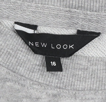 Womens UK Size 16 New Look Grey Pullover Sweatshirt