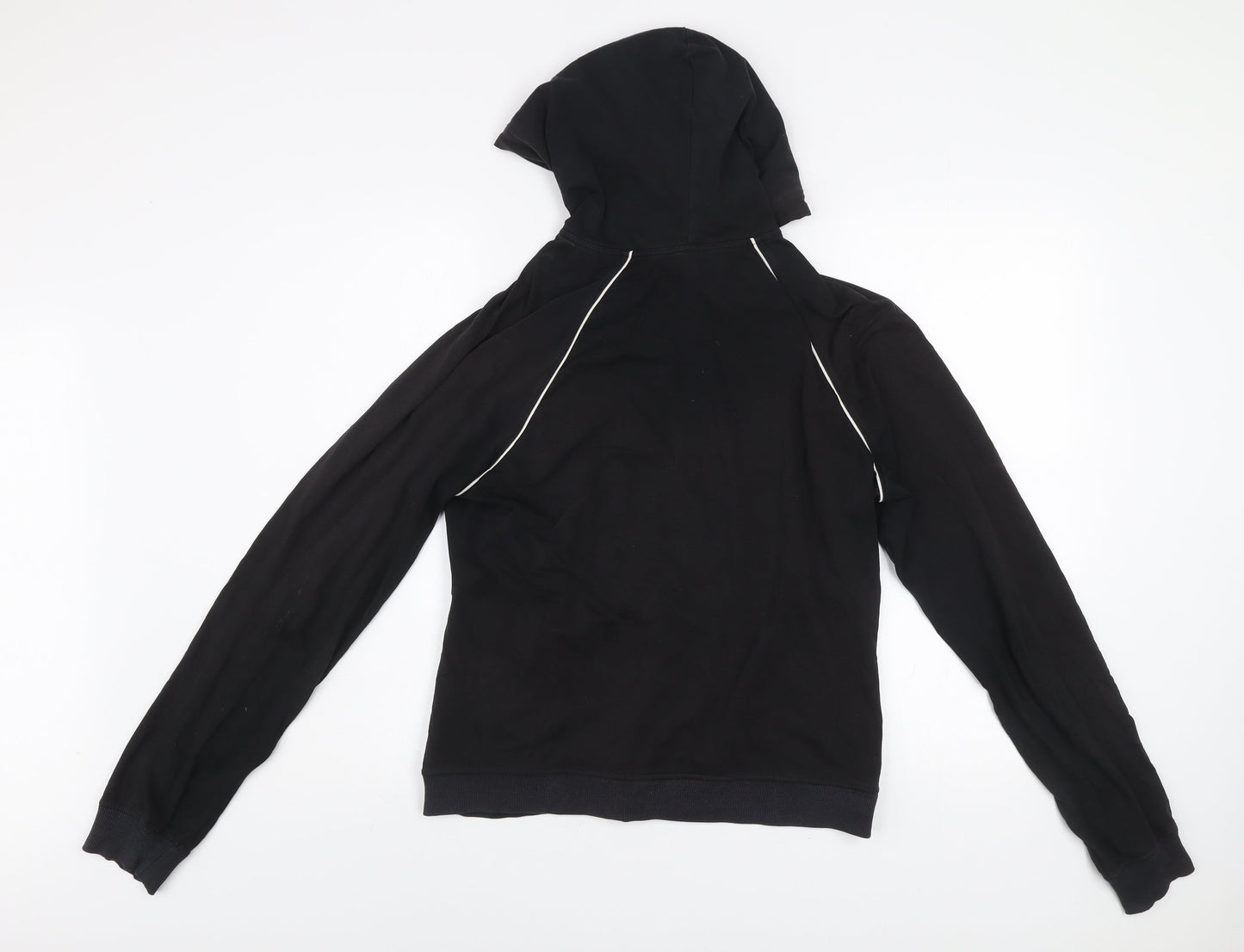 Marks and Spencer Women's Black Hooded Full Zip Active Jacket Size 14