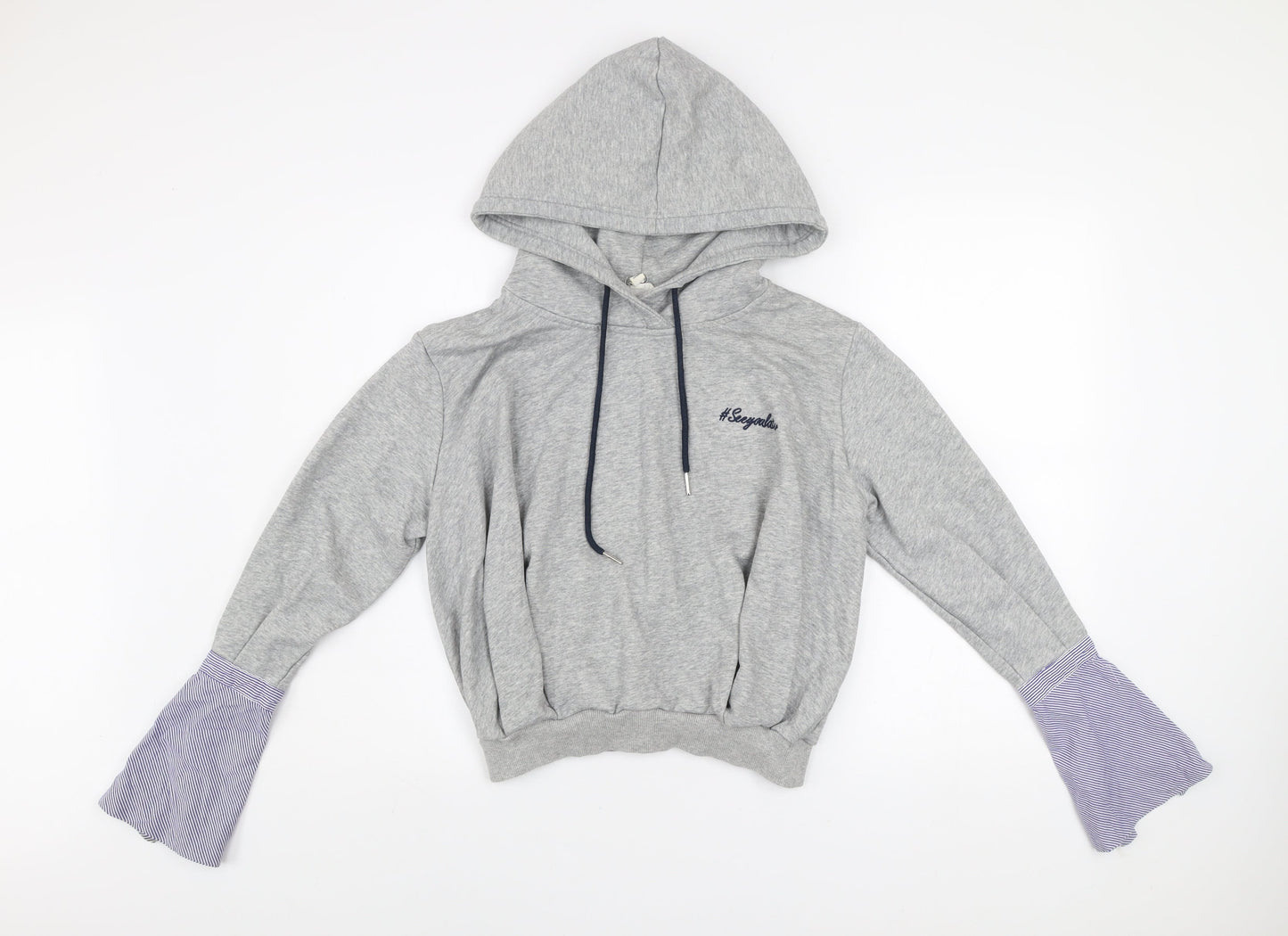 Womens UK Size XS Evidnt Los Angeles Grey Pullover Hoodie