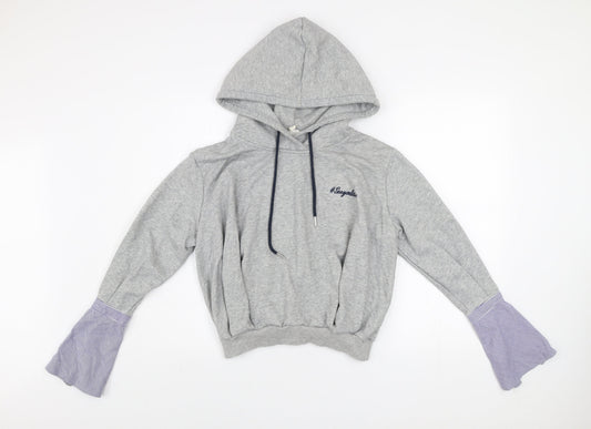 Womens UK Size XS Evidnt Los Angeles Grey Pullover Hoodie