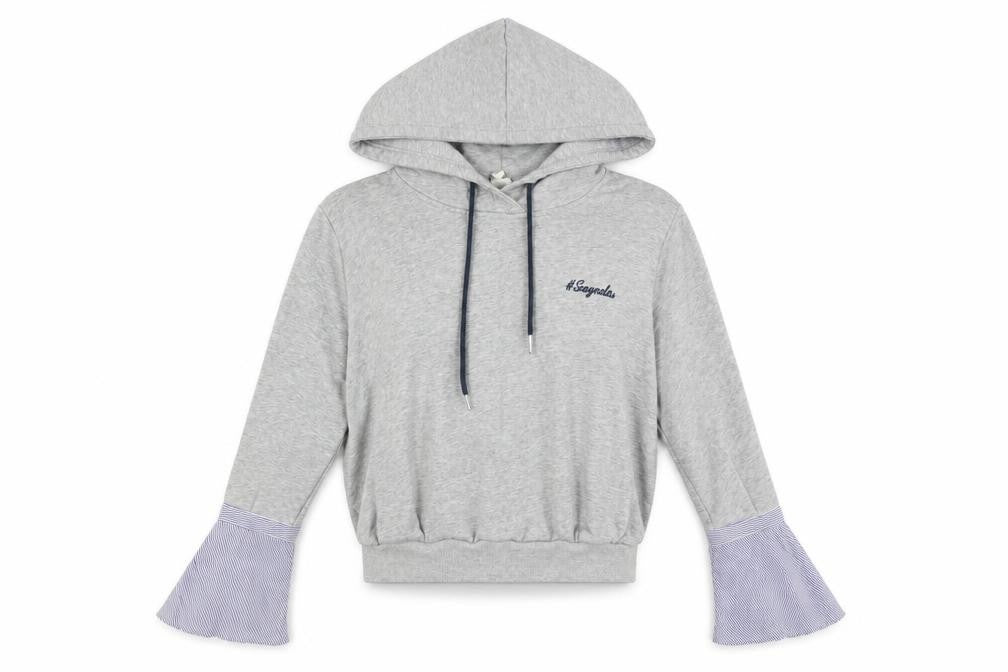 Womens UK Size XS Evidnt Los Angeles Grey Pullover Hoodie