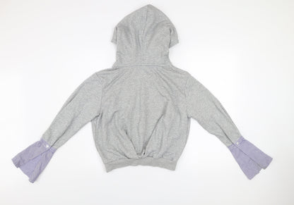 Womens UK Size XS Evidnt Los Angeles Grey Pullover Hoodie