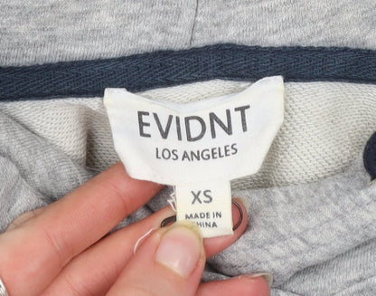 Womens UK Size XS Evidnt Los Angeles Grey Pullover Hoodie