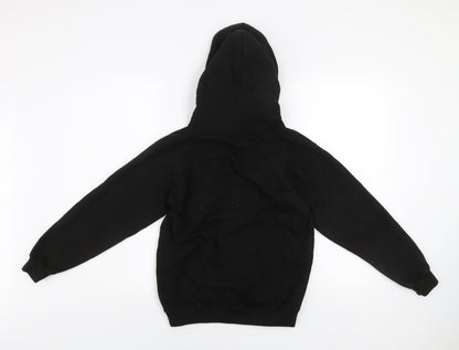 Boys UK Size 12-13 Years JustHoods by AWDis Black Pullover Hoodie