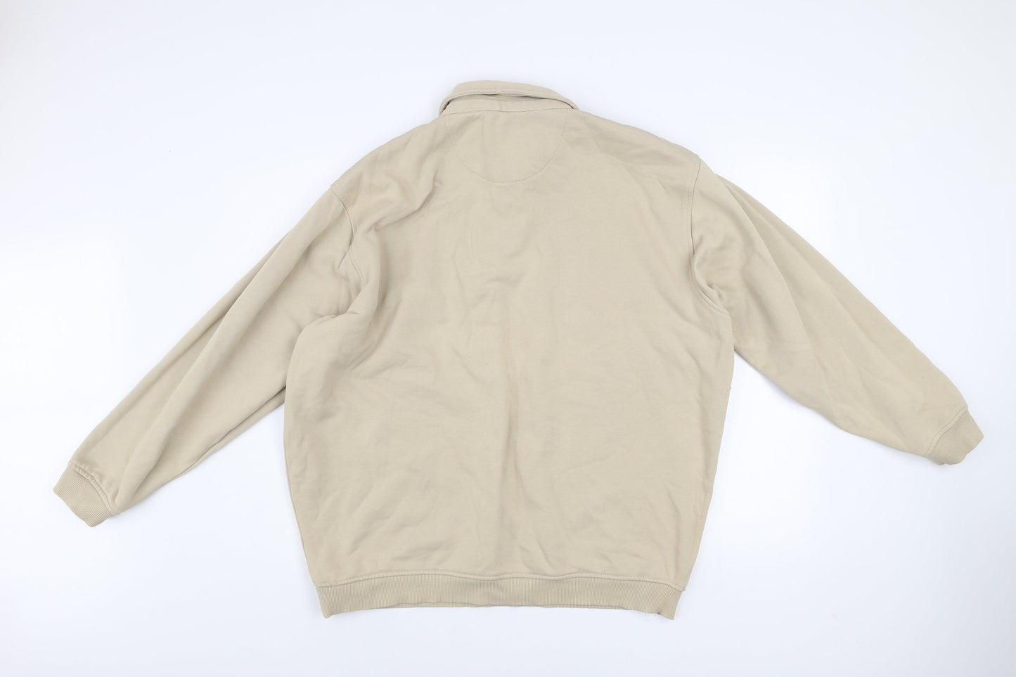 Mens UK Size XL EWM Beige Henley Sweatshirt