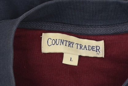 Mens UK Size L Country Trader Blue Pullover Sweatshirt
