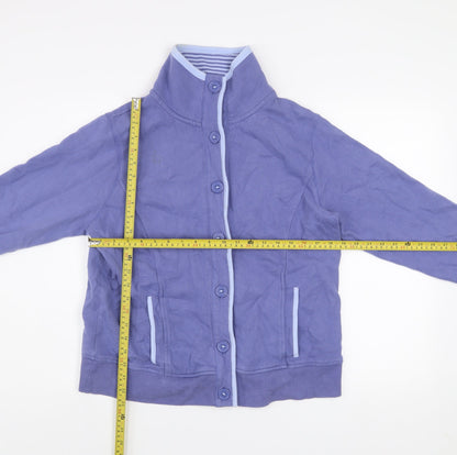 Marks and Spencer Women's Blue Cotton Track Jacket UK 16