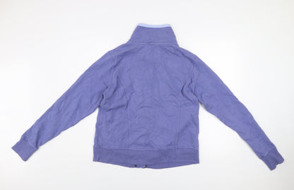Marks and Spencer Women's Blue Cotton Track Jacket UK 16