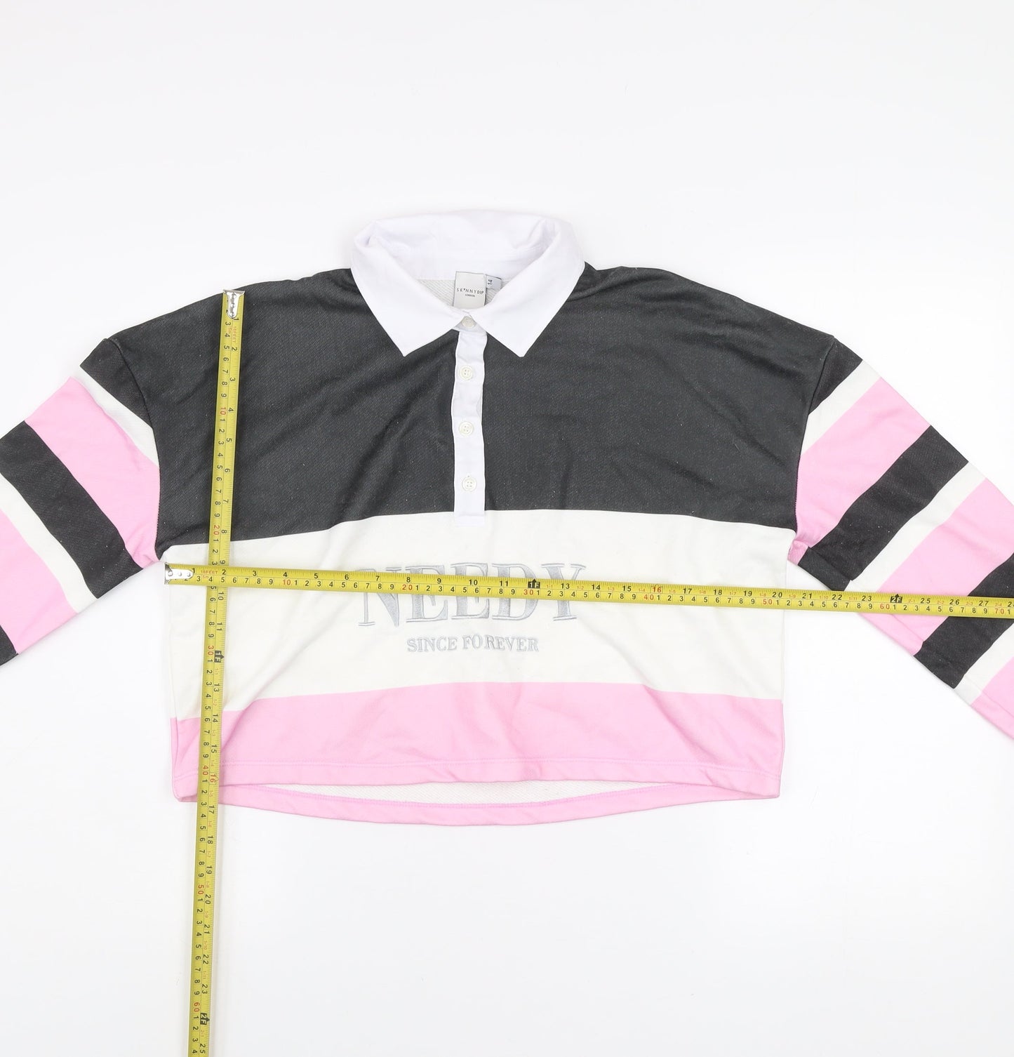 Womens UK Size 14 Skinnydip London Pink Henley Sweatshirt