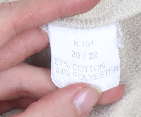 Womens UK Size 20/22 Damart Beige Pullover Sweatshirt