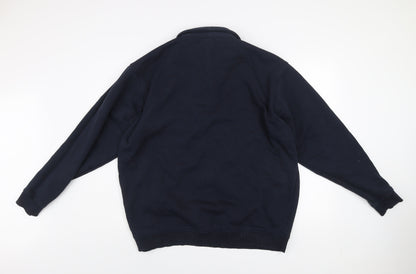 Mens UK Size XL EWM Blue Henley Sweatshirt