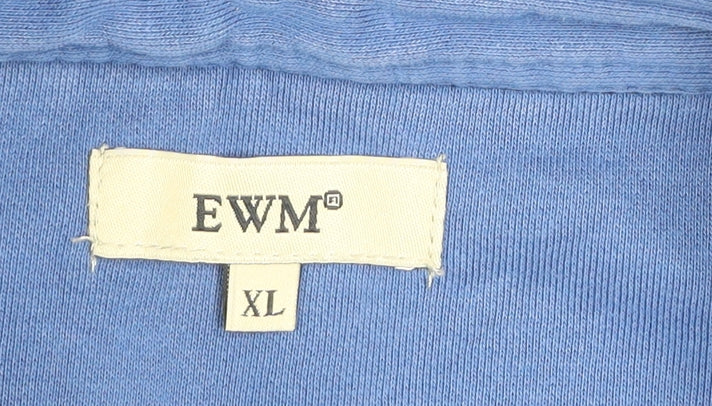 Mens UK Size XL EWM Blue Henley Sweatshirt