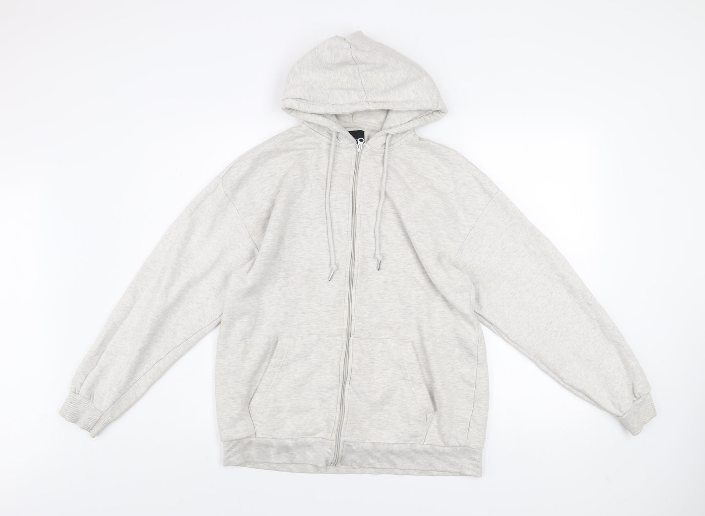 Boohoo Men’s Grey S Basic Full Zip Hoodie Jacket