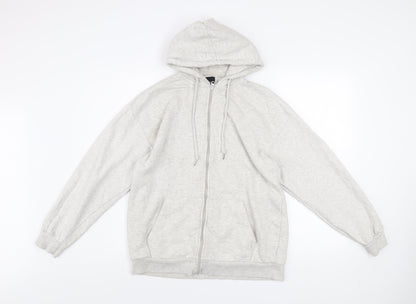 Boohoo Men’s Grey S Basic Full Zip Hoodie Jacket