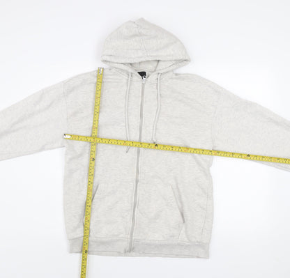 Boohoo Men’s Grey S Basic Full Zip Hoodie Jacket