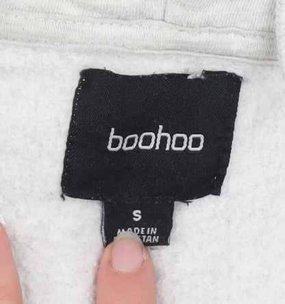 Boohoo Men’s Grey S Basic Full Zip Hoodie Jacket