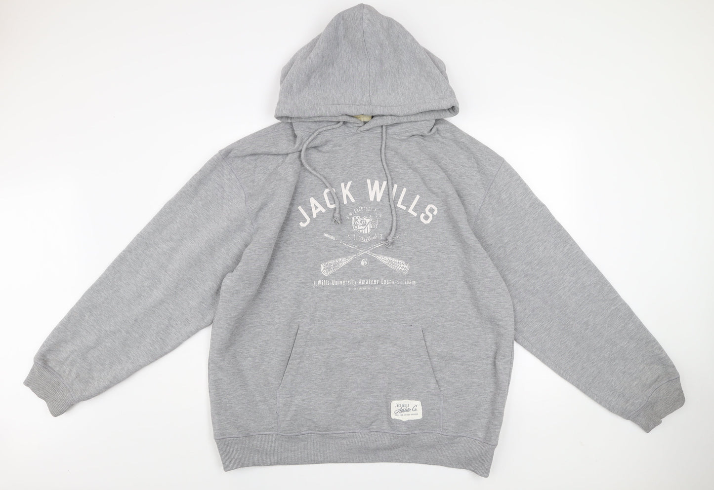 Mens UK Size XL Jack Wills Grey Pullover Hoodie