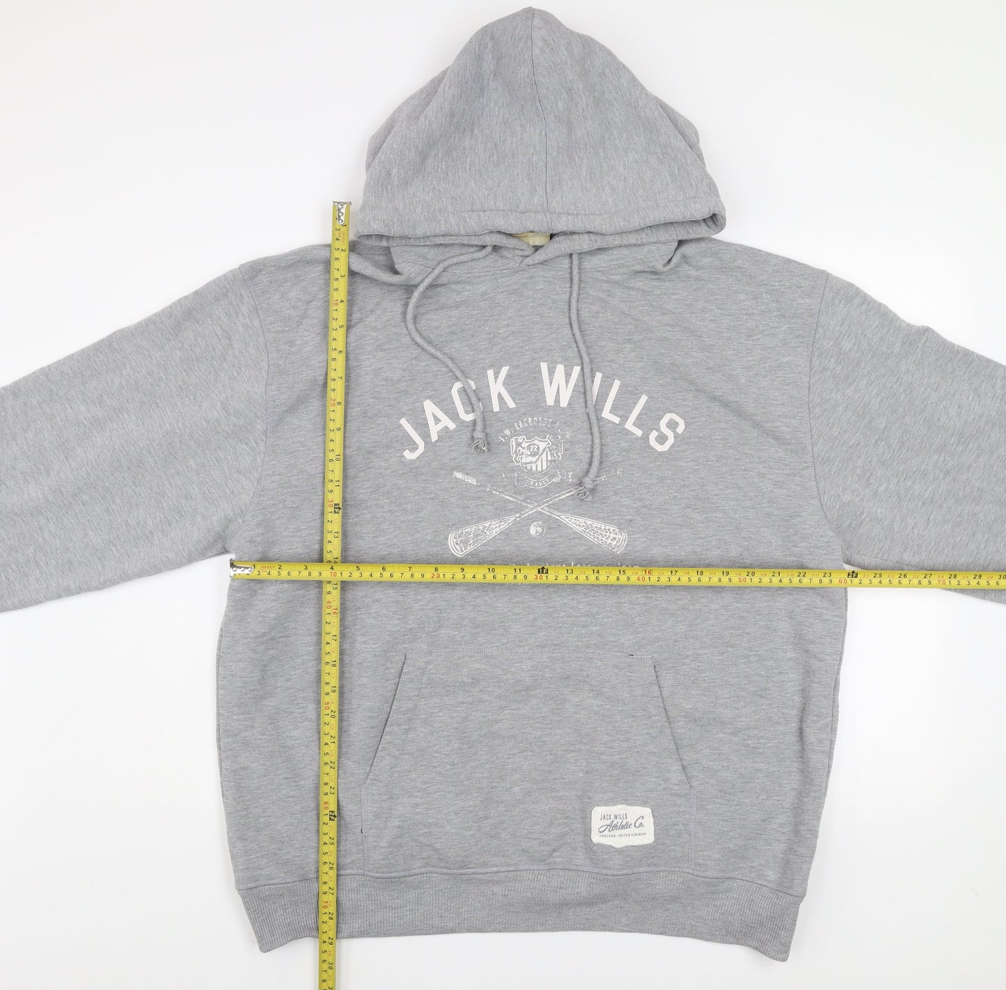 Mens UK Size XL Jack Wills Grey Pullover Hoodie