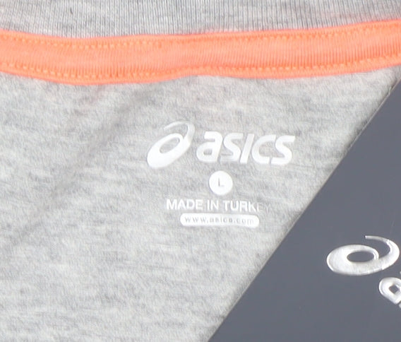Womens UK Size L ASICS Grey Jersey T-Shirt