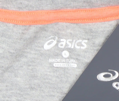 Womens UK Size L ASICS Grey Jersey T-Shirt