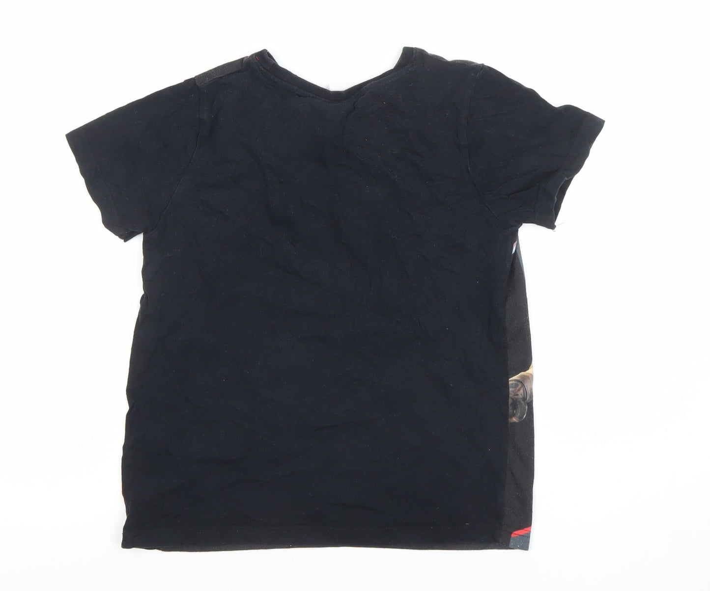 Boys UK Size 9-10 Years Marvel Black Basic T-Shirt