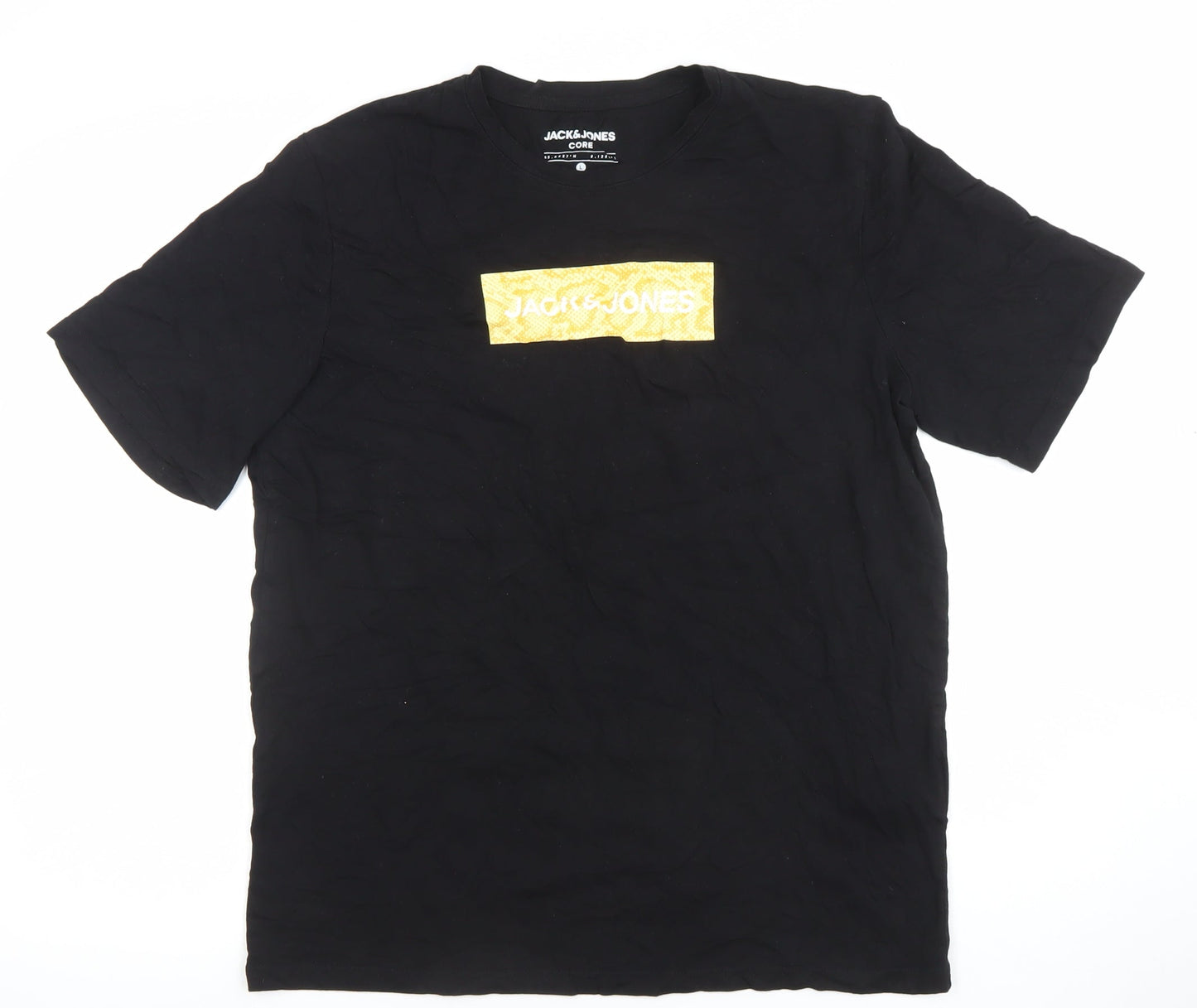 Mens UK Size L JACK & JONES Black  T-Shirt