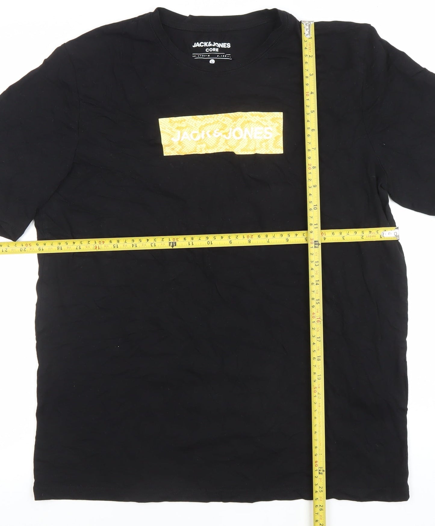 Mens UK Size L JACK & JONES Black  T-Shirt