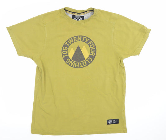 TOG Twenty Four Men's Green M Graphic Outdoor Cotton T-Shirt